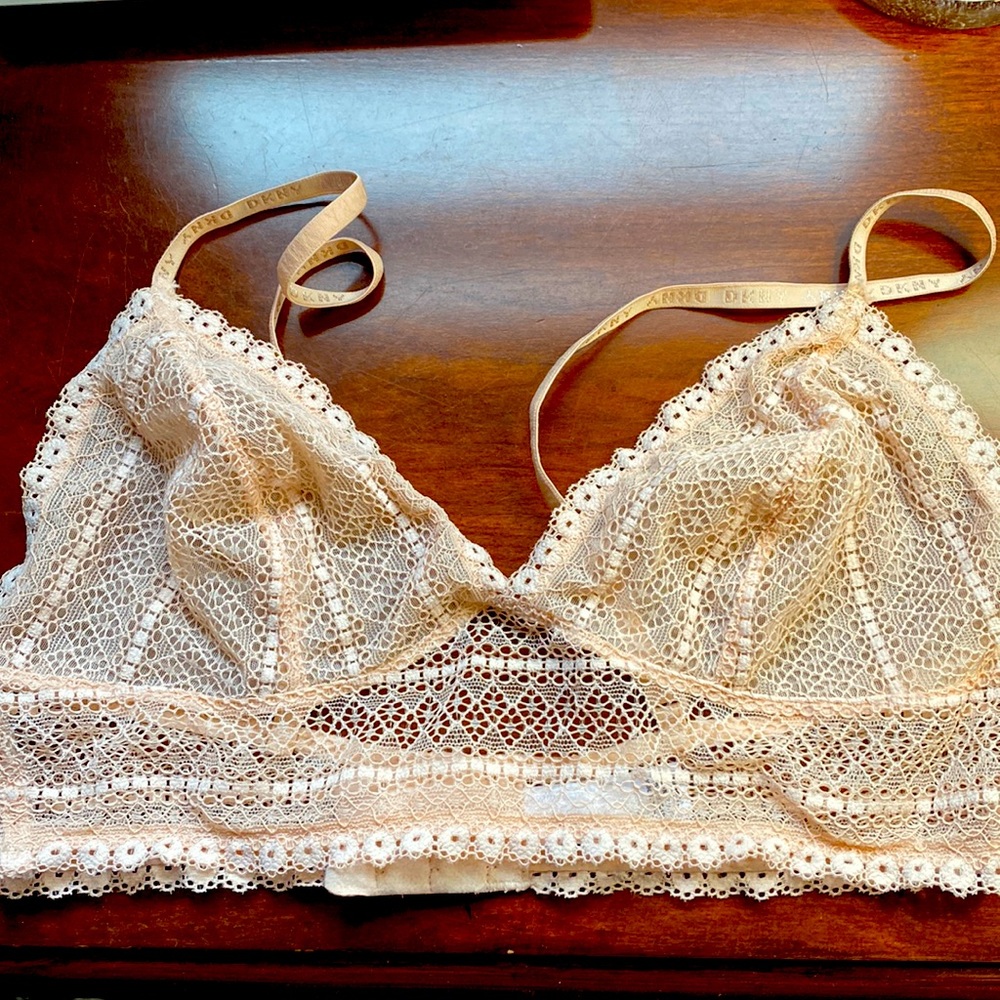 DKNY pink lace bralette